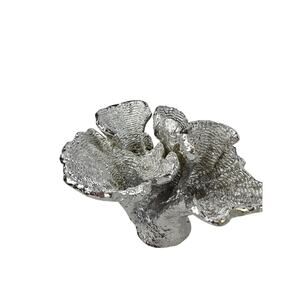 Vintage Three Hands Corp. Sea Coral‎ Resin Silver/Silver Color 7" Tall 10" Wide